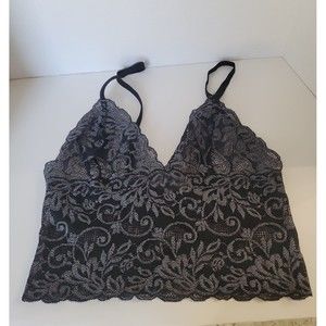 NAN sexy black and silver lingerie cami / bralette S